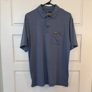 Men's Heather Blue Jack Nicklaus Golf Polo with Classic Chest Pocket